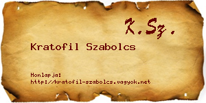 Kratofil Szabolcs névjegykártya